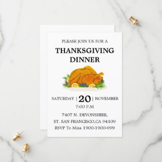 Invitation de Thanksgiving