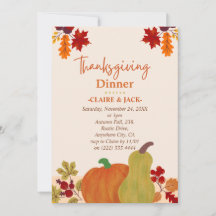 Invitation de Thanksgiving