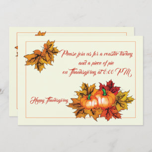 Invitation de Thanksgiving