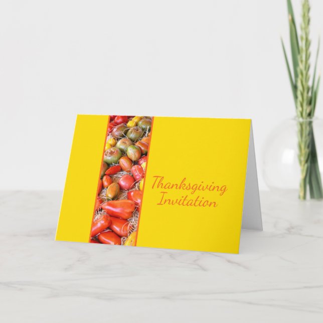 Invitation de Thanksgiving (Devant)