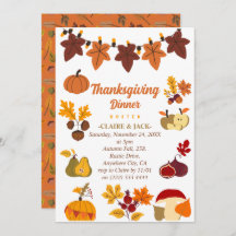 Invitation de Thanksgiving
