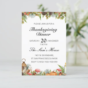 Invitation de Thanksgiving