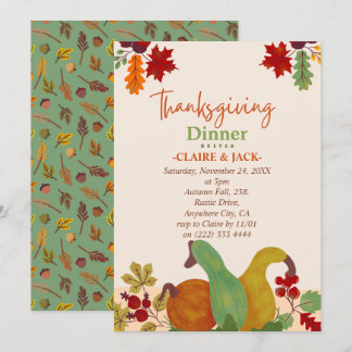 Invitation de Thanksgiving