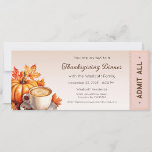 Invitation de Thanksgiving, Dîner de Thanksgiving