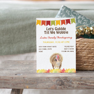 Invitation de Thanksgiving en famille