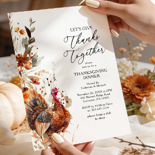 Invitation de Thanksgiving : Rendons Grâce Ensembl