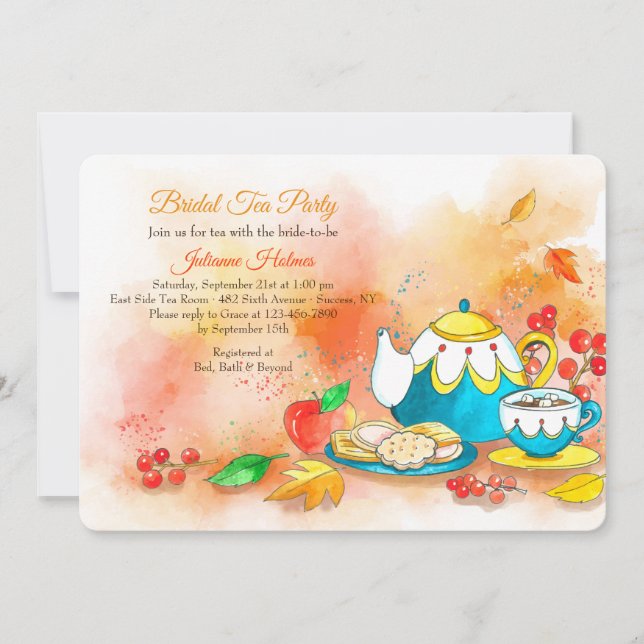 Invitation de thé d'automne (Devant)