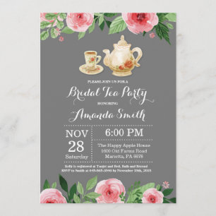 Invitation de thé de Fête de la mariée