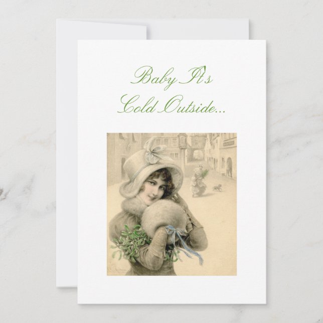 Invitation de thé de Noël (Devant)