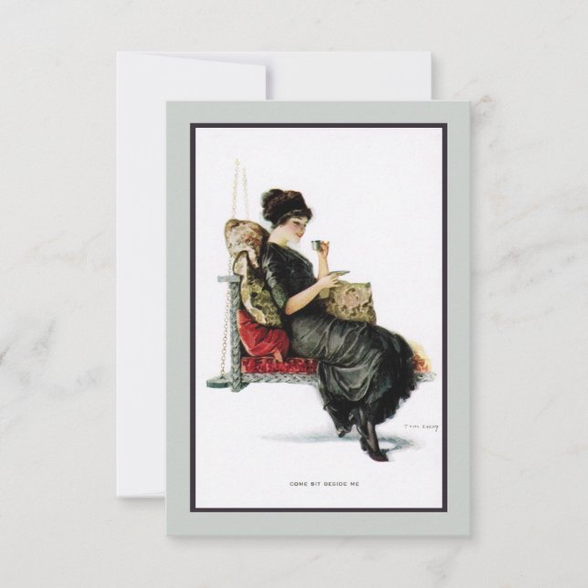 invitation de thé d'oscillation de porche des (Devant)