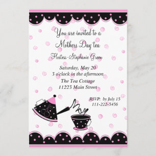 Invitation de thé du jour de mère