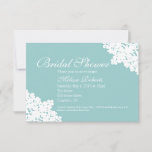 Invitation de thé ou de douche nuptiale Dentelle