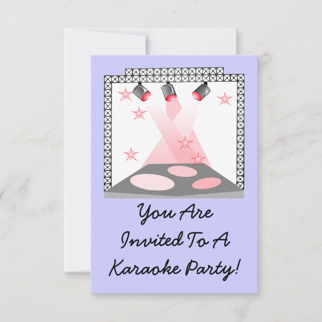 Invitation de théâtre Karaoke Broadway (Devant)