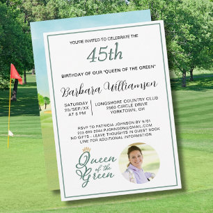Invitation de thème de golfeuse pour les 45 ans av