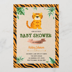 Invitation de Tiger baby shower