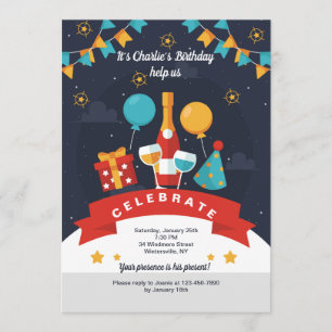 Invitation de toast anniversaire