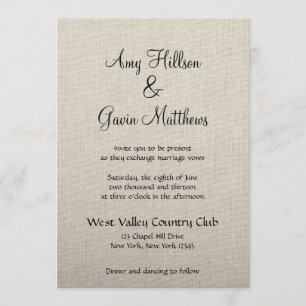 Invitation de toile fine