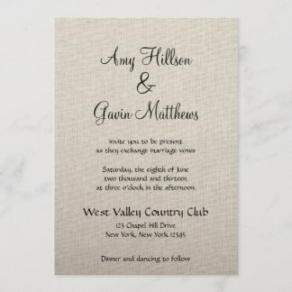 Invitation de toile fine