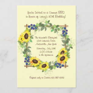 Invitation de tournesols d'été