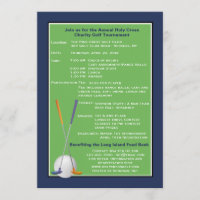 Invitation de tournoi de charité d'esprit de golf