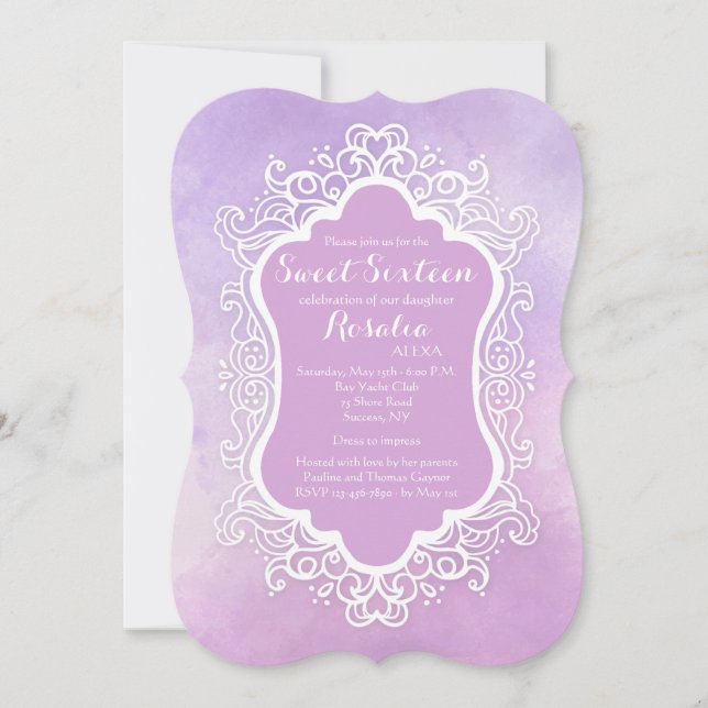 Invitation de trame vintage (Devant)