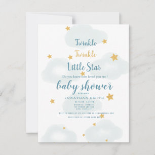 Invitation de Twinkle Little Star & Cloud Baby sho