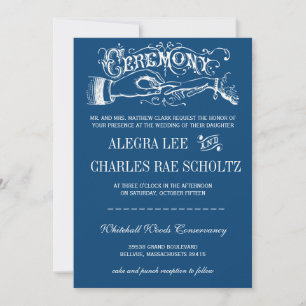 Invitation de typographie moderne bleu ou n'import