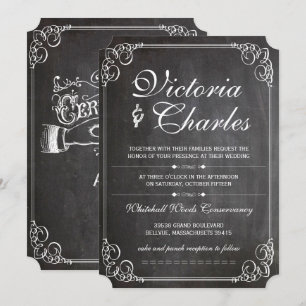 Invitation de typographie Vintage de tableau de bo