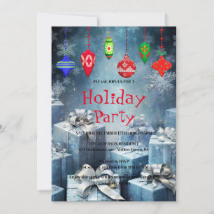 Invitation de vacances avec décorations de Noël