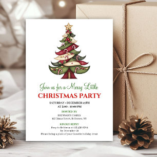 Invitation de vacances d'arbre de Noël artistique