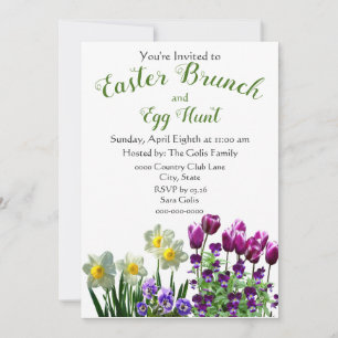 Invitation de vacances de brunch et de chasse aux 