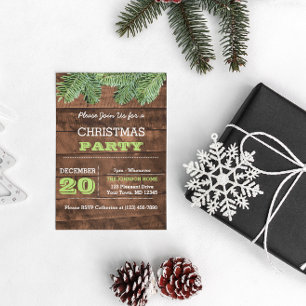 Invitation de vacances de la branche de bois et de