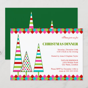 Invitation de vacances de Noël joyeuse et lumineus