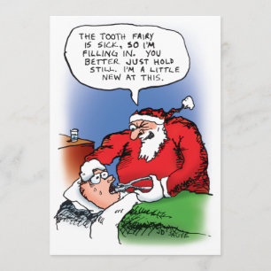 Invitation de vacances de Père Noël de fée de dent