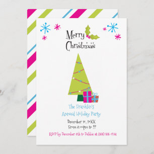 Invitation de vacances Joyeuse et Lumineuse Retro