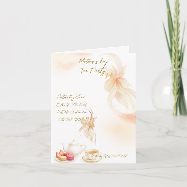 Invitation de vacances pliée (Devant)