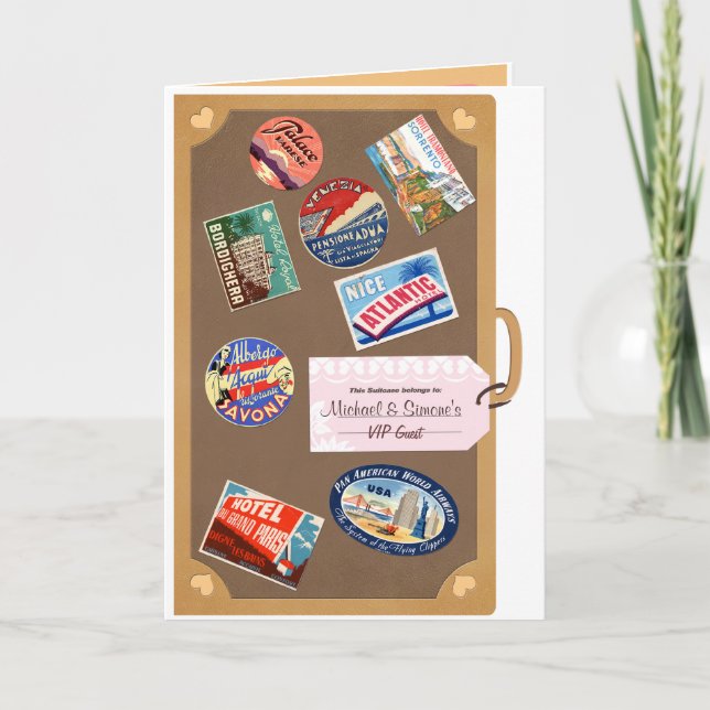 Invitation de valise vintage (Devant)