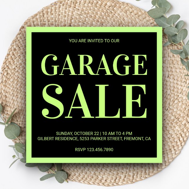 Invitation de vente de garage moderne (Créateur téléchargé)