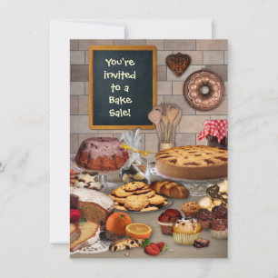 Invitation de vente de gâteaux