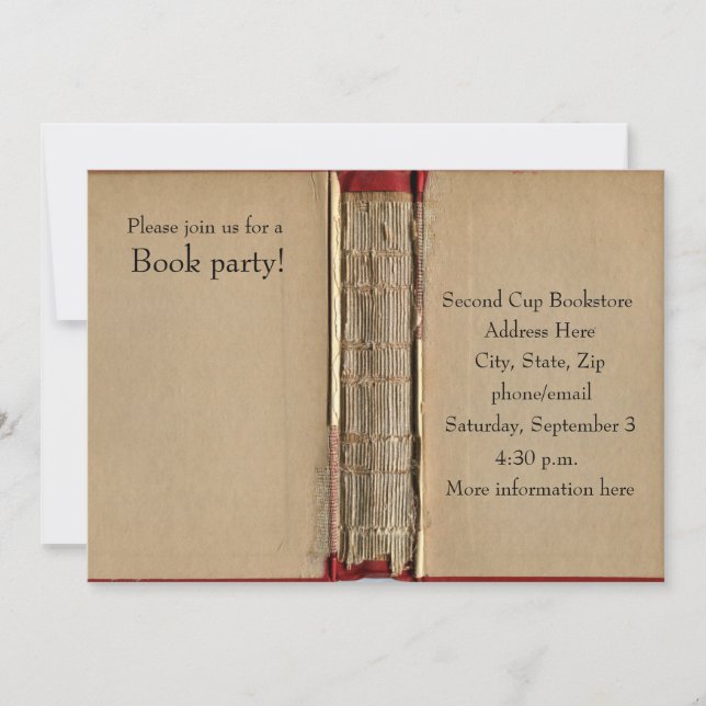 Invitation de vieux livre (Devant)