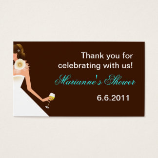 Invitation de vin nuptial (Brunette sur marron ave