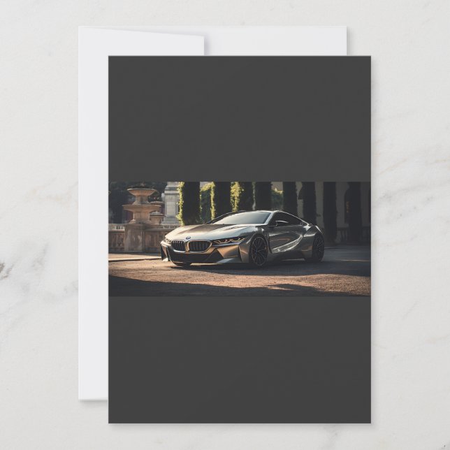 Invitation de voiture de course futuriste en alumi (Devant)