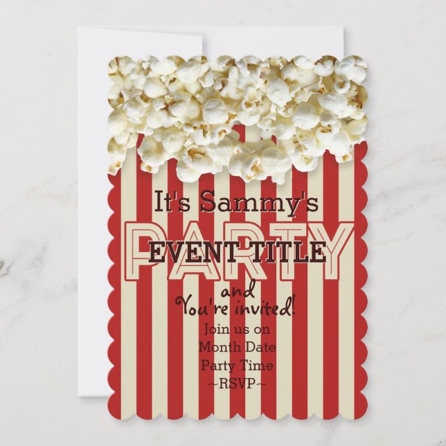 Invitation de votre parti 12 lignes 2 faces sur me (Devant)