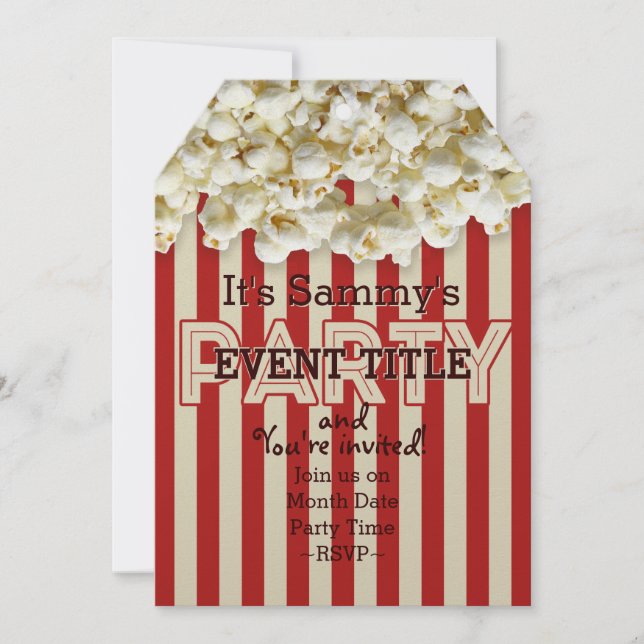 Invitation de votre parti 12 lignes 2 faces sur me (Devant)