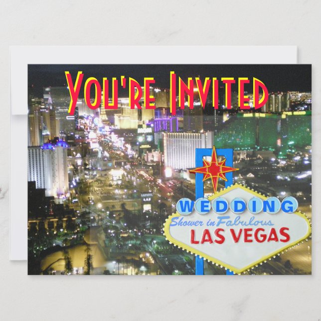 Invitation de wedding shower de Las Vegas (Devant)