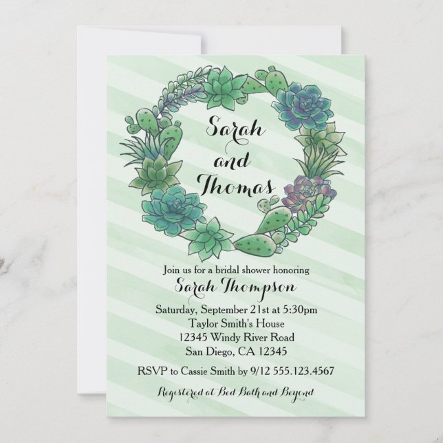 Invitation de Wedding shower nuptial (Devant)