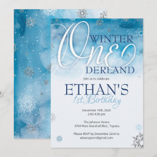 Invitation de Winter Onederland pour le premier an