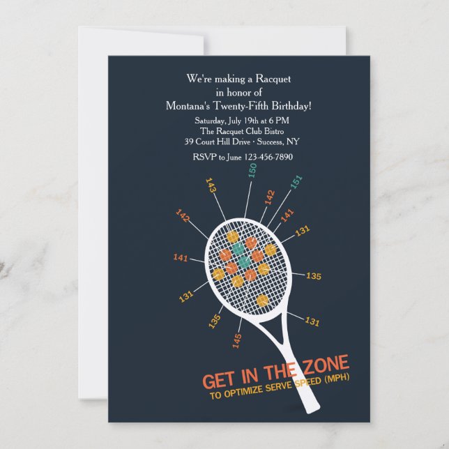 Invitation de zone de service de tennis (Devant)