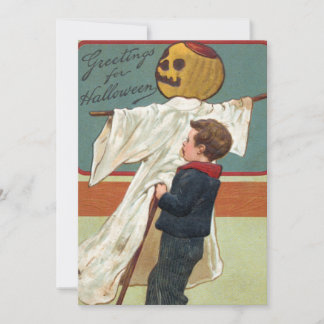 Invitation Début des années 1900 Vintage Halloween Salutation