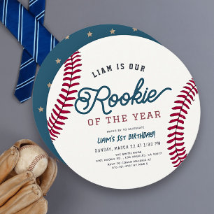 Invitation Débutant de l'année Baseball 1er anniversaire Circ